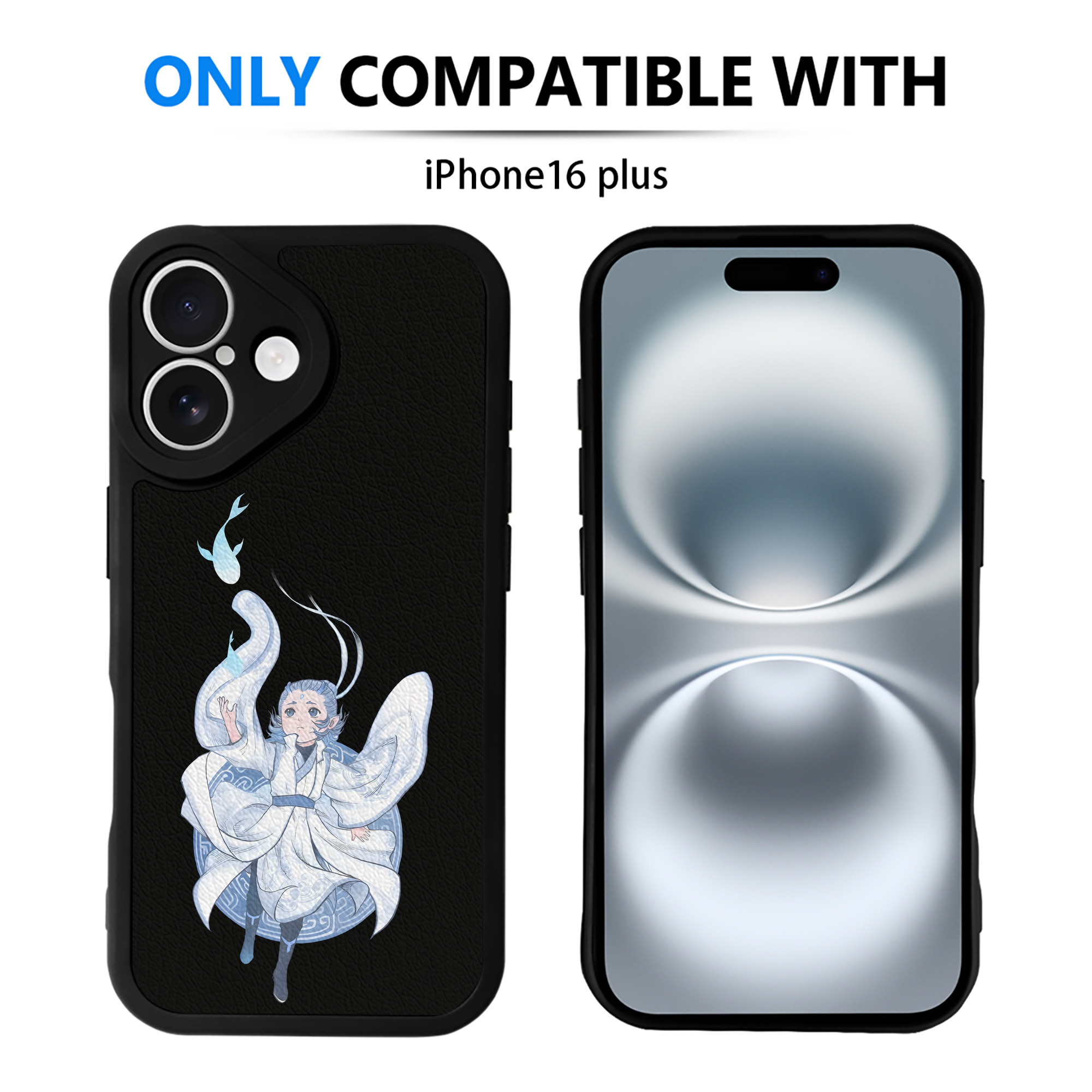 （画像用） Ne Zha 2 ナタ 魔童の大暴れ 【iPhone 16シリーズ対応】シリコンスマホケース（レザー調） 材質：シリコン
